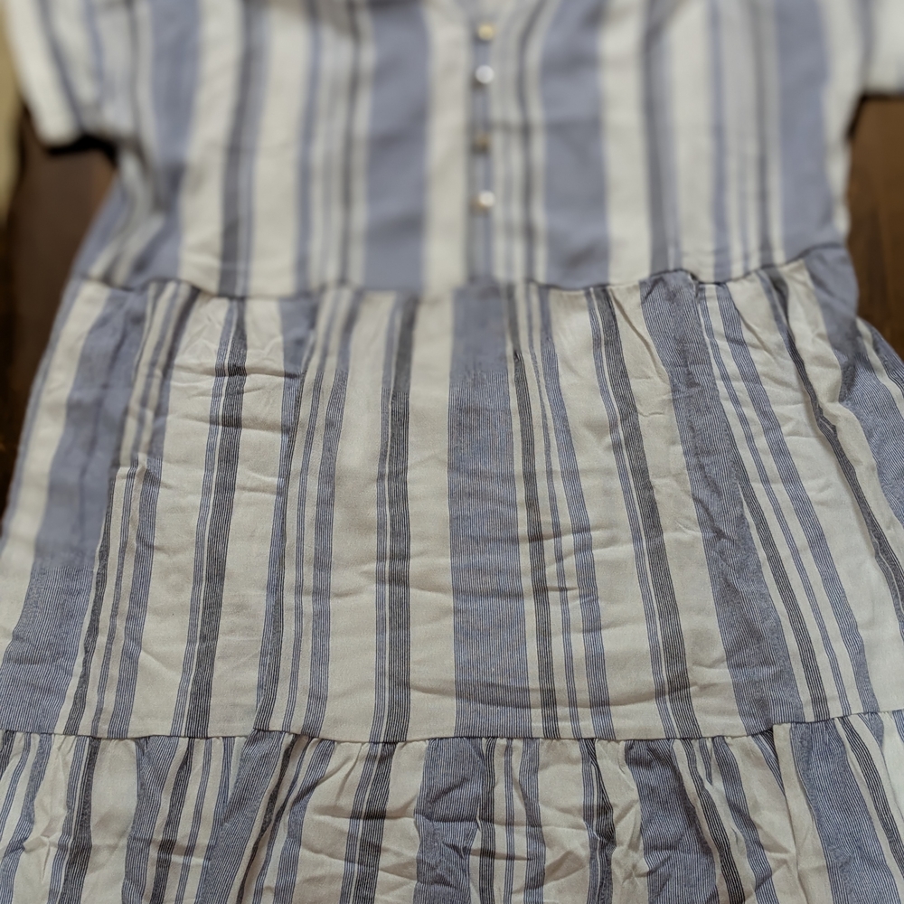 Striped Blue and White Dress